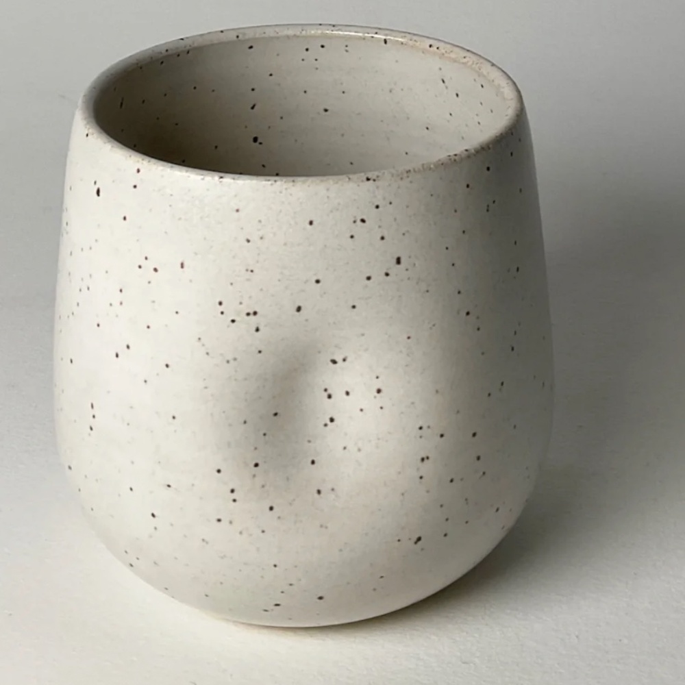 Mongey Ceramic White Speckle Tumbler.